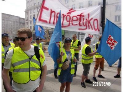 Zrzeszenie Związków Zawodowych Energetyków wzywa swoje organizacje oraz pracowników do udziału w manifestacji w dn. 09.06.21 r. w Warszawie  Górnicy i energetycy ruszają na Warszawę !!!